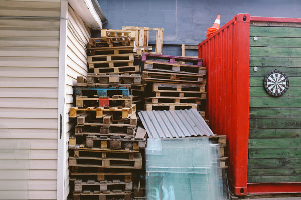 Wood Pallets Stacked Up